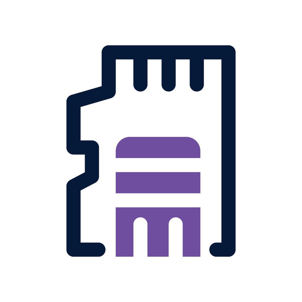 sd card icon. dual tone icon for your website, mobile, presentation, and logo design. vector