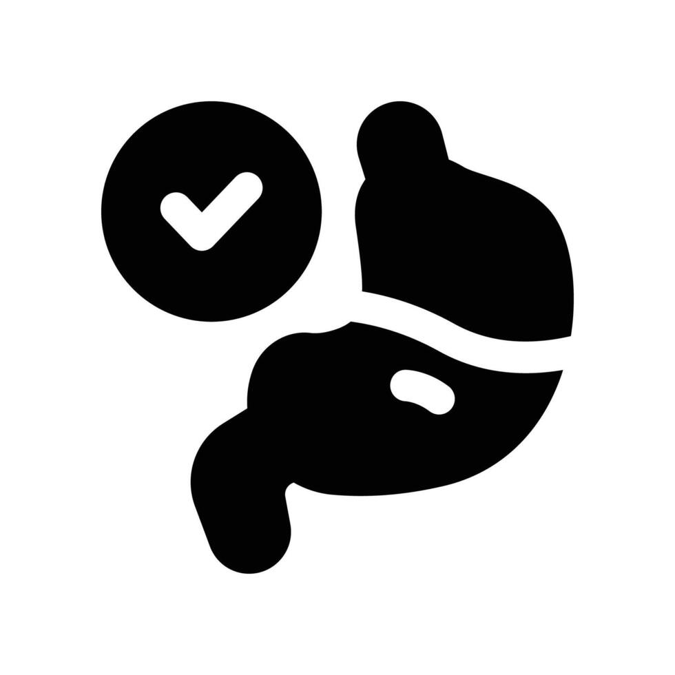 stomach icon. glyph icon for your website, mobile, presentation, and logo design. vector