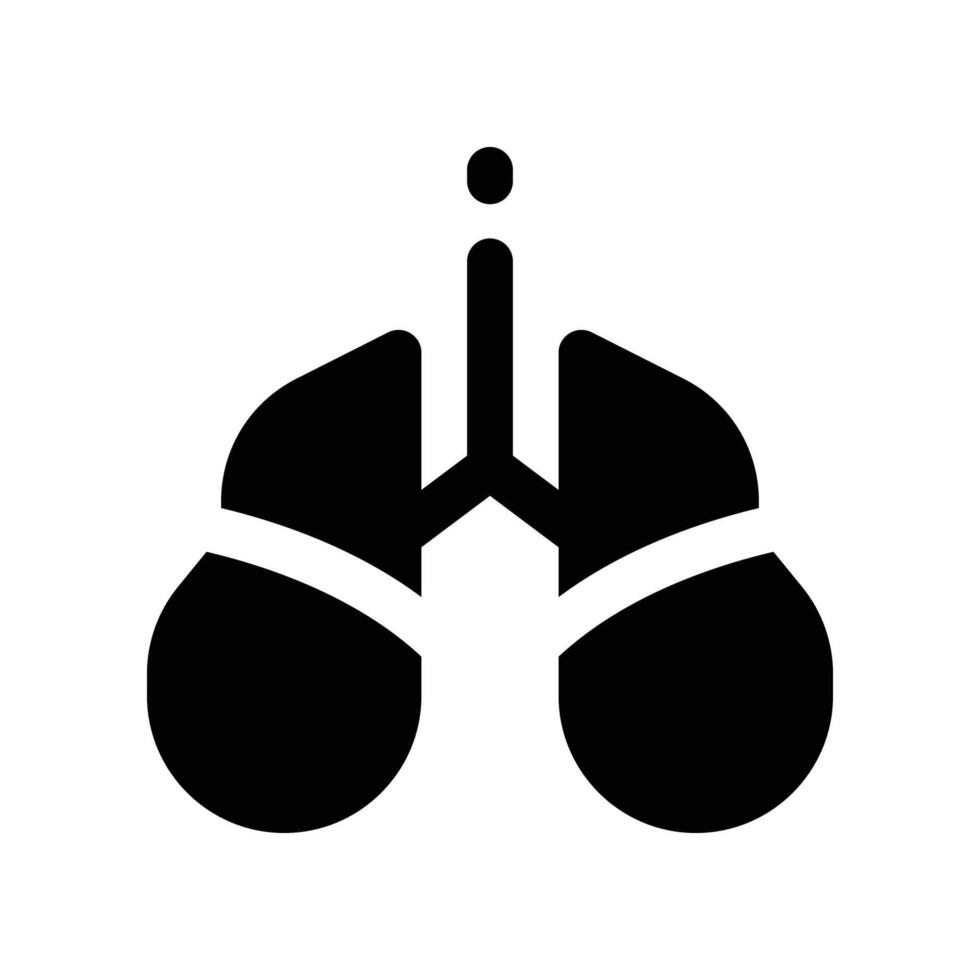 lungs icon. glyph icon for your website, mobile, presentation, and logo design. vector