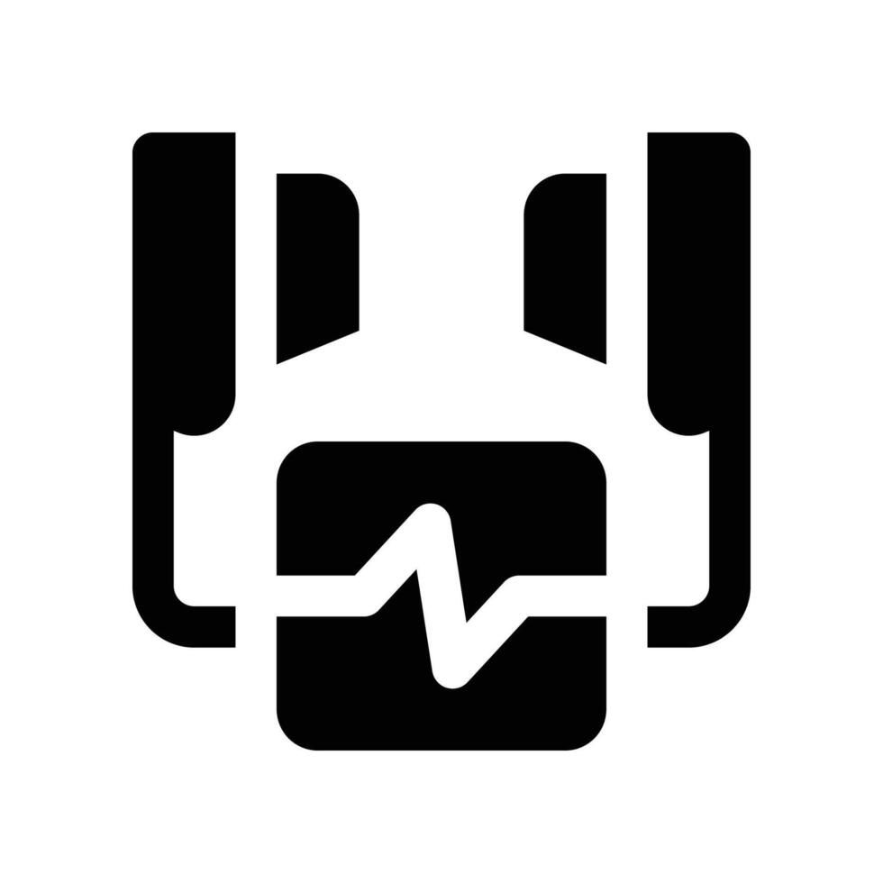 defibrillator icon. glyph icon for your website, mobile, presentation, and logo design. vector
