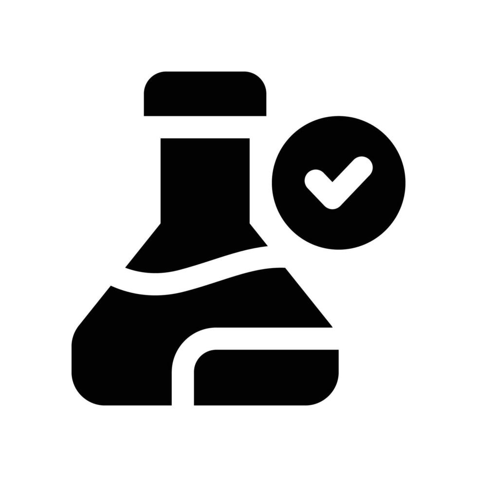 flask icon. glyph icon for your website, mobile, presentation, and logo design. vector