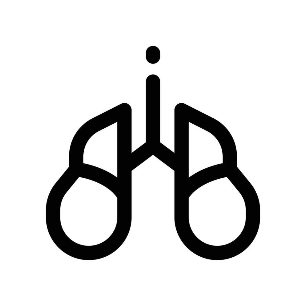lungs icon. line icon for your website, mobile, presentation, and logo design. vector