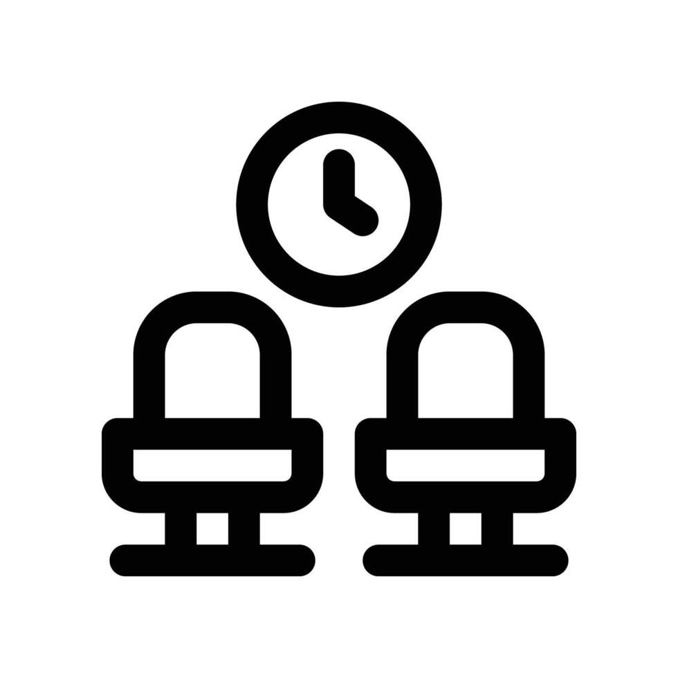 waiting room icon. line icon for your website, mobile, presentation, and logo design. vector