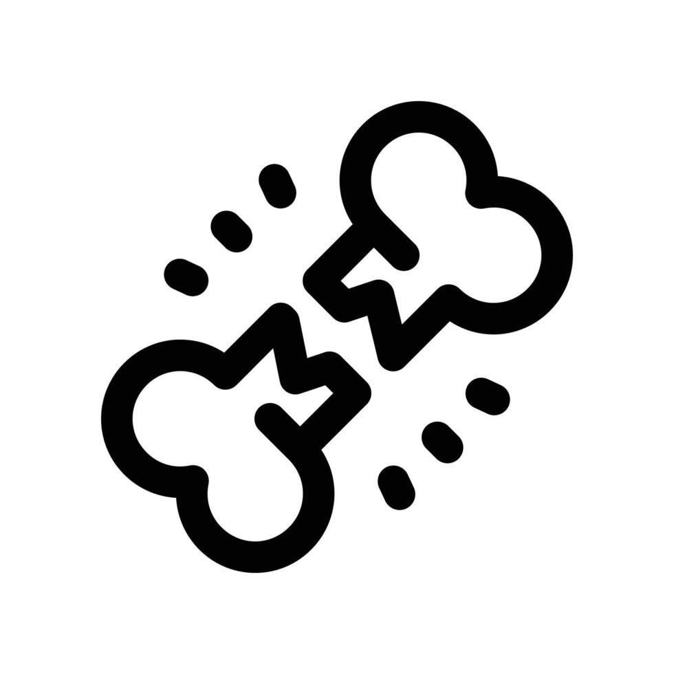 broken bone icon. line icon for your website, mobile, presentation, and logo design. vector