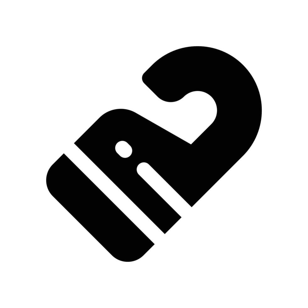 door hanger icon. glyph icon for your website, mobile, presentation, and logo design. vector