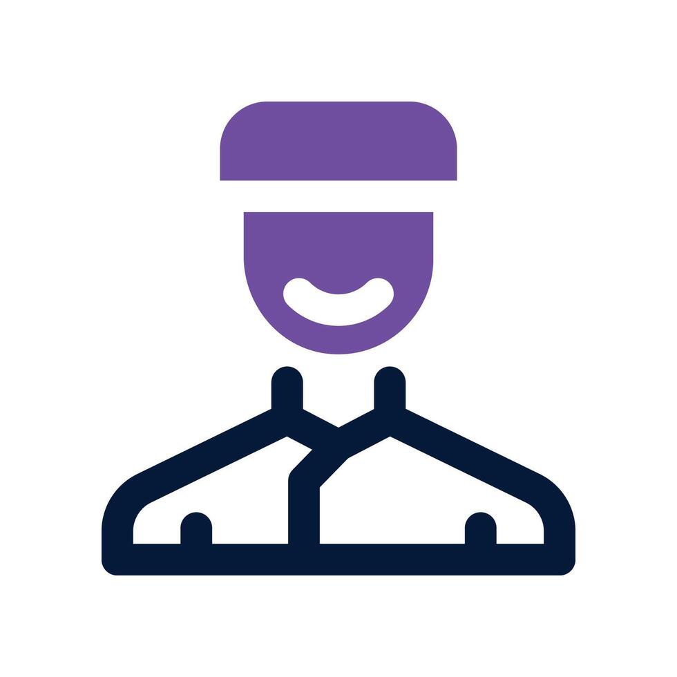 bellboy icon. dual tone icon for your website, mobile, presentation, and logo design. vector
