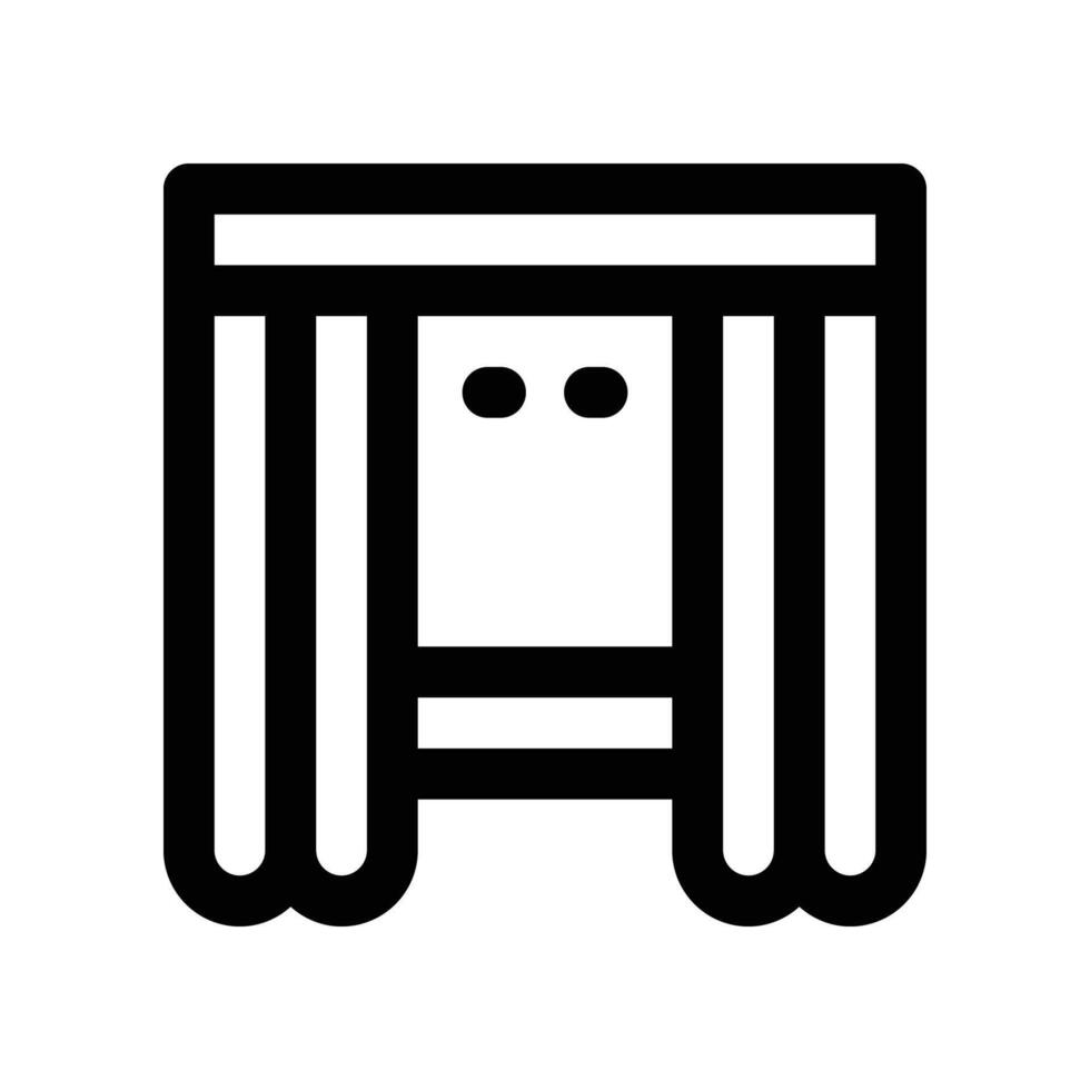 curtain icon. line icon for your website, mobile, presentation, and logo design. vector