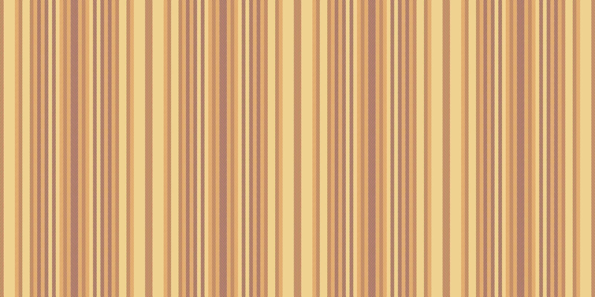 Customizable seamless vertical fabric, fabric background stripe. Elegance lines textile pattern texture in amber and orange colors. vector