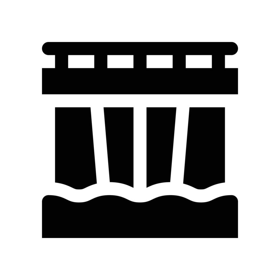 dam icon. glyph icon for your website, mobile, presentation, and logo design. vector