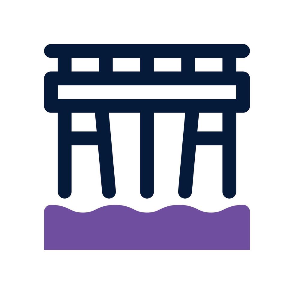 dam icon. dual tone icon for your website, mobile, presentation, and logo design. vector