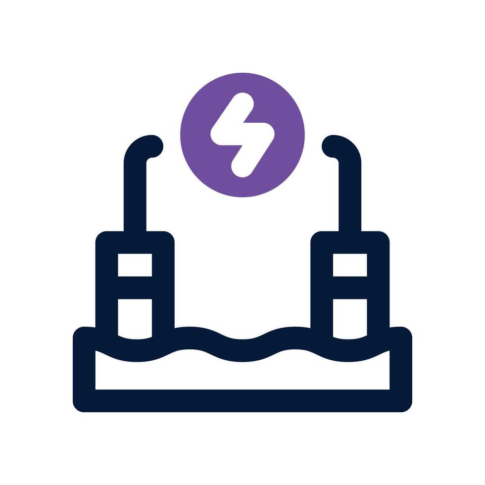 ocean energy icon. dual tone icon for your website, mobile, presentation, and logo design. vector