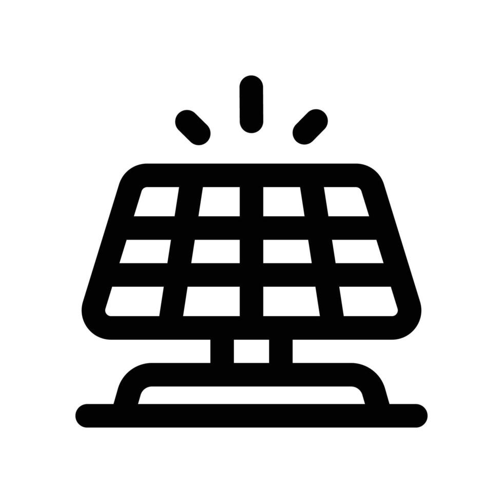 solar panel icon. line icon for your website, mobile, presentation, and logo design. vector