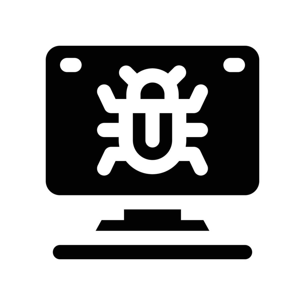 bug icon. glyph icon for your website, mobile, presentation, and logo design. vector