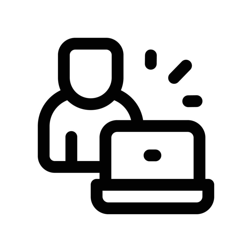 programmer icon. line icon for your website, mobile, presentation, and logo design. vector