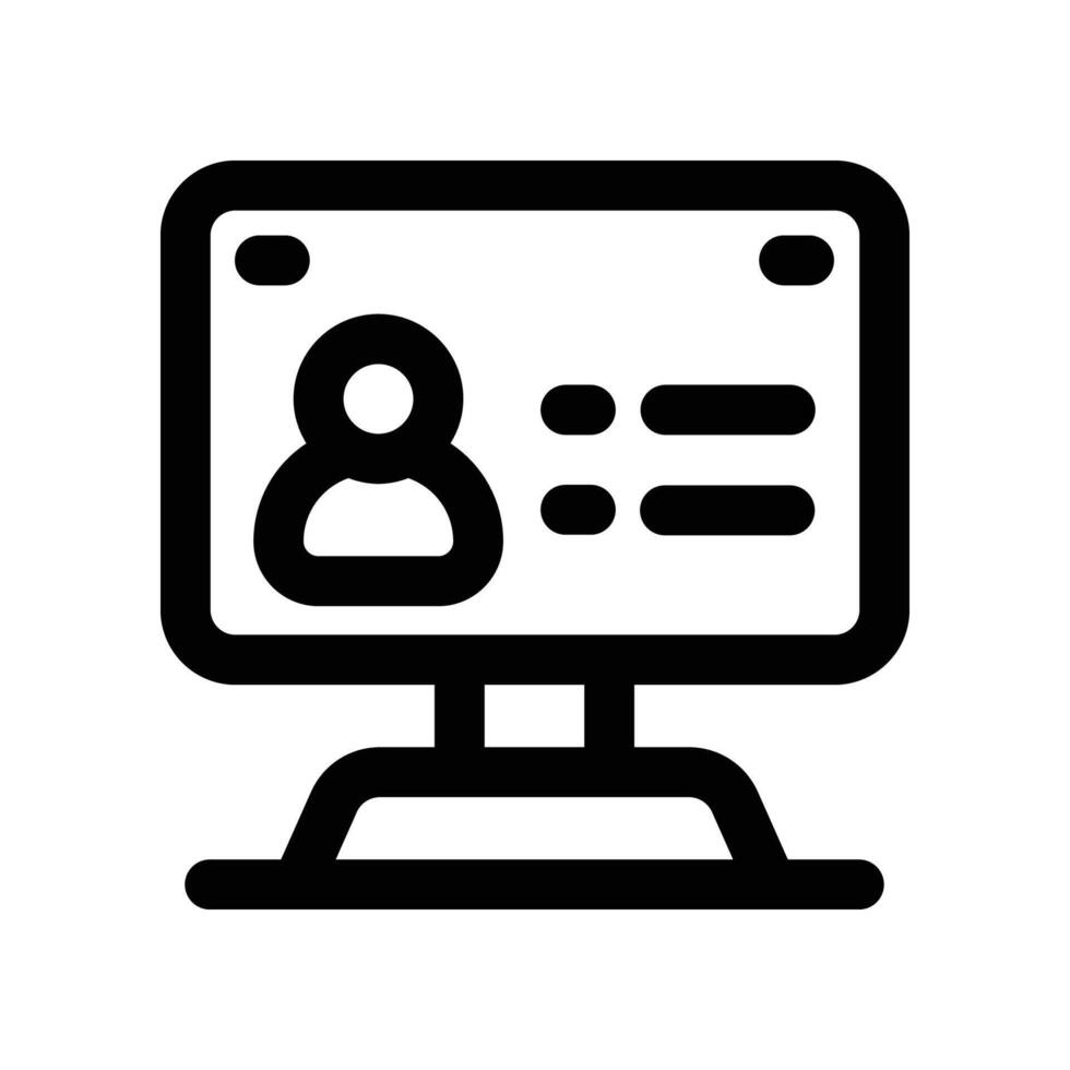 login icon. line icon for your website, mobile, presentation, and logo design. vector