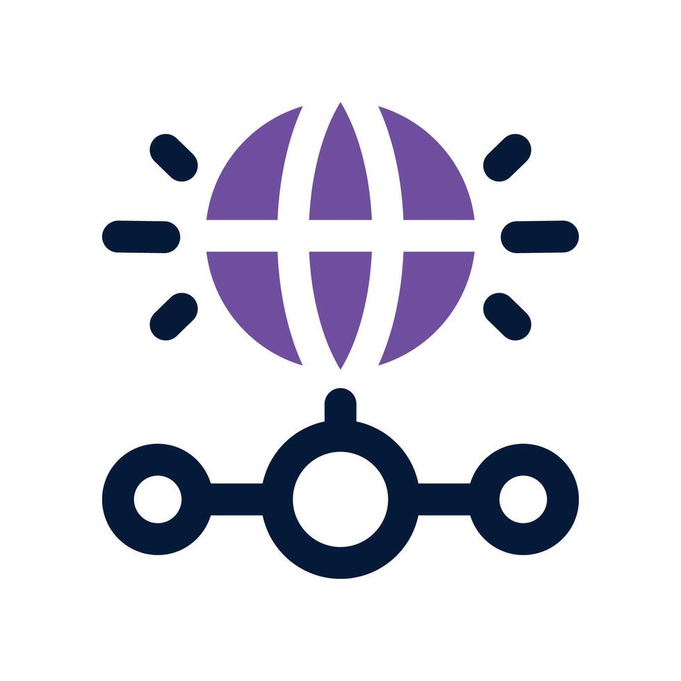 internet icon. dual tone icon for your website, mobile, presentation, and logo design. vector