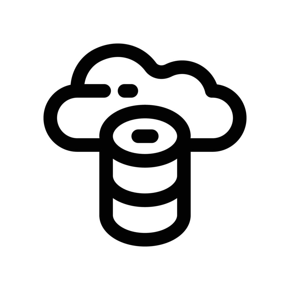 cloud database icon. line icon for your website, mobile, presentation, and logo design. vector