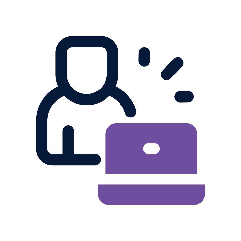 programmer icon. dual tone icon for your website, mobile, presentation, and logo design. vector