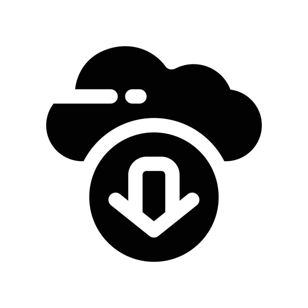 download icon. glyph icon for your website, mobile, presentation, and logo design. vector
