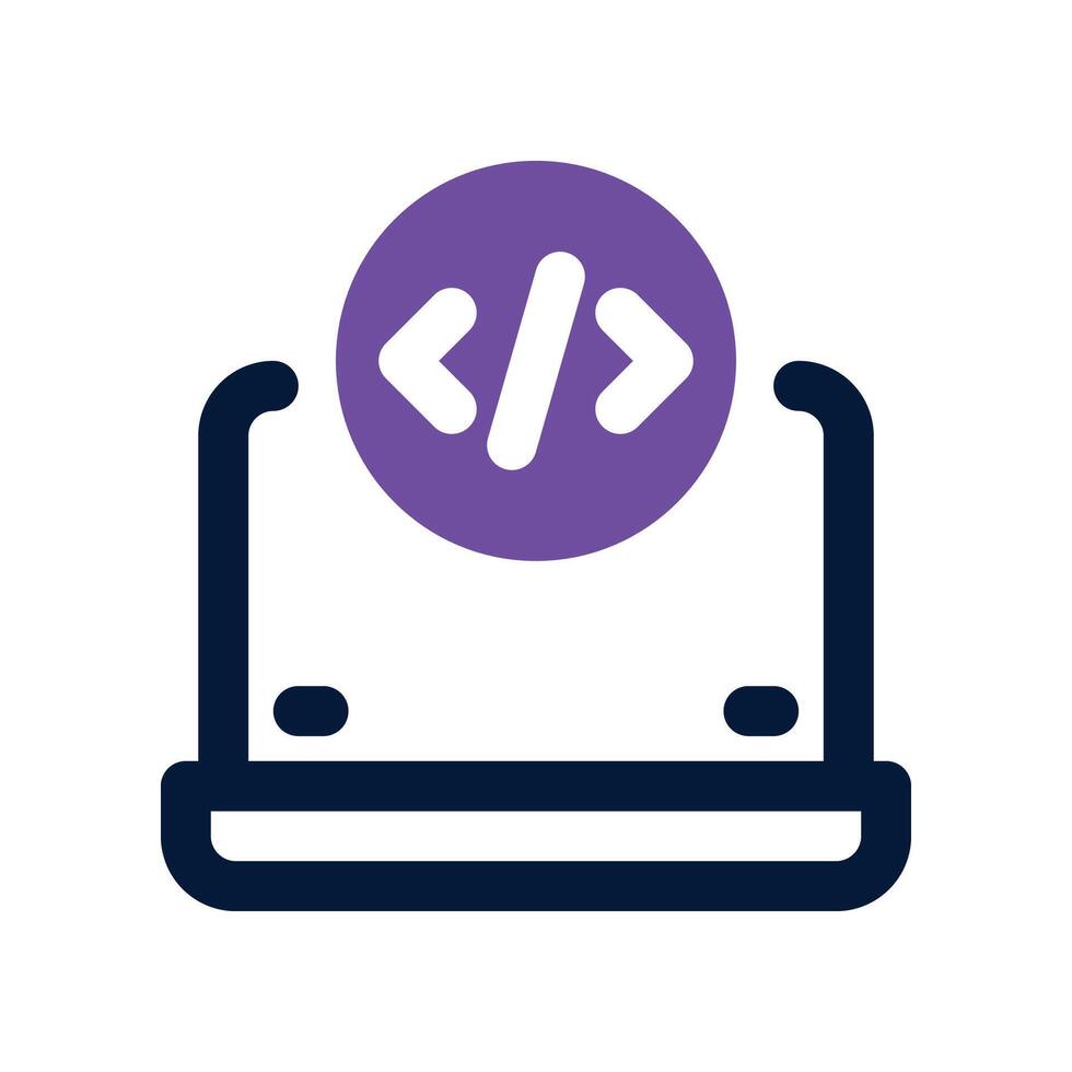 coding icon. dual tone icon for your website, mobile, presentation, and logo design. vector