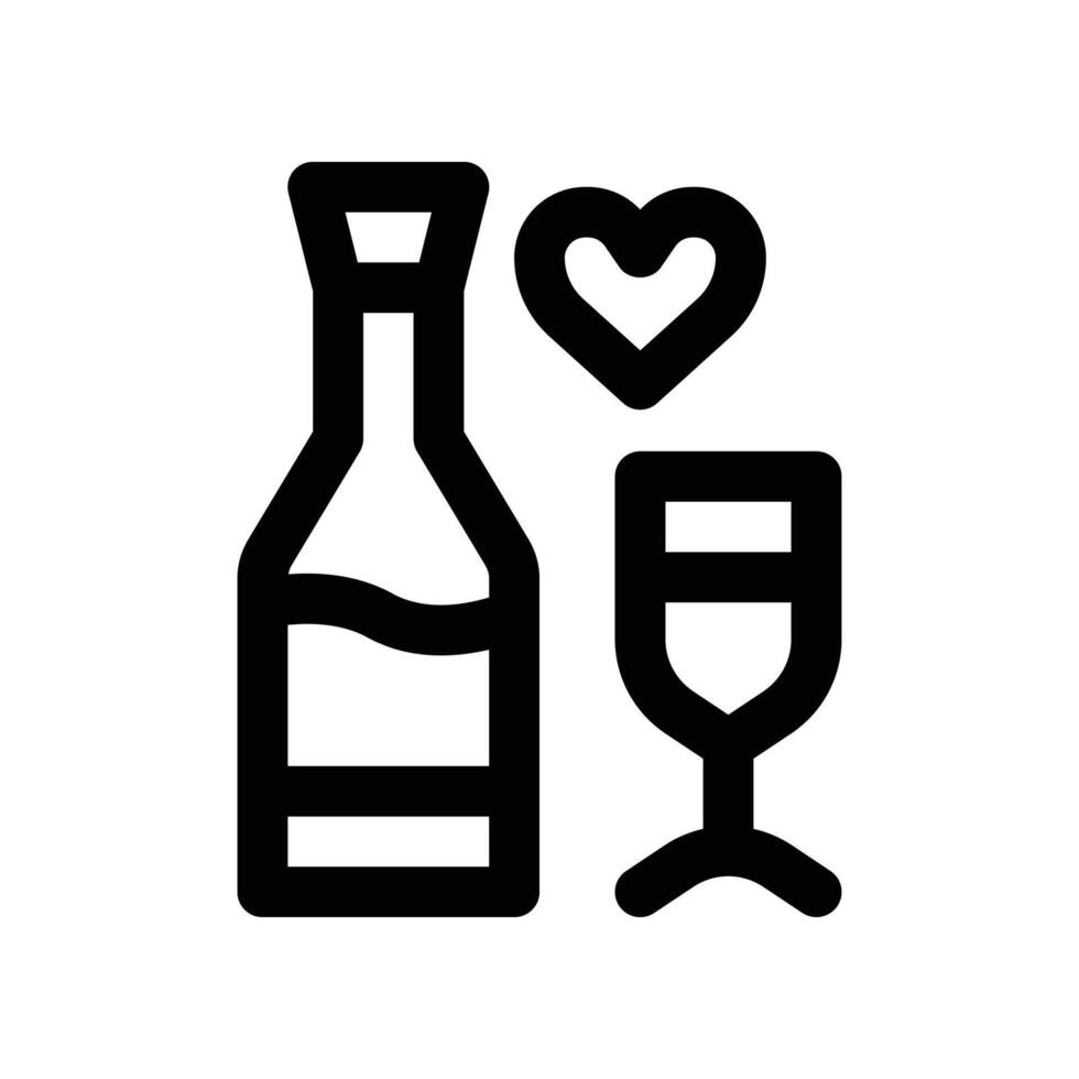 wine icon. line icon for your website, mobile, presentation, and logo design. vector