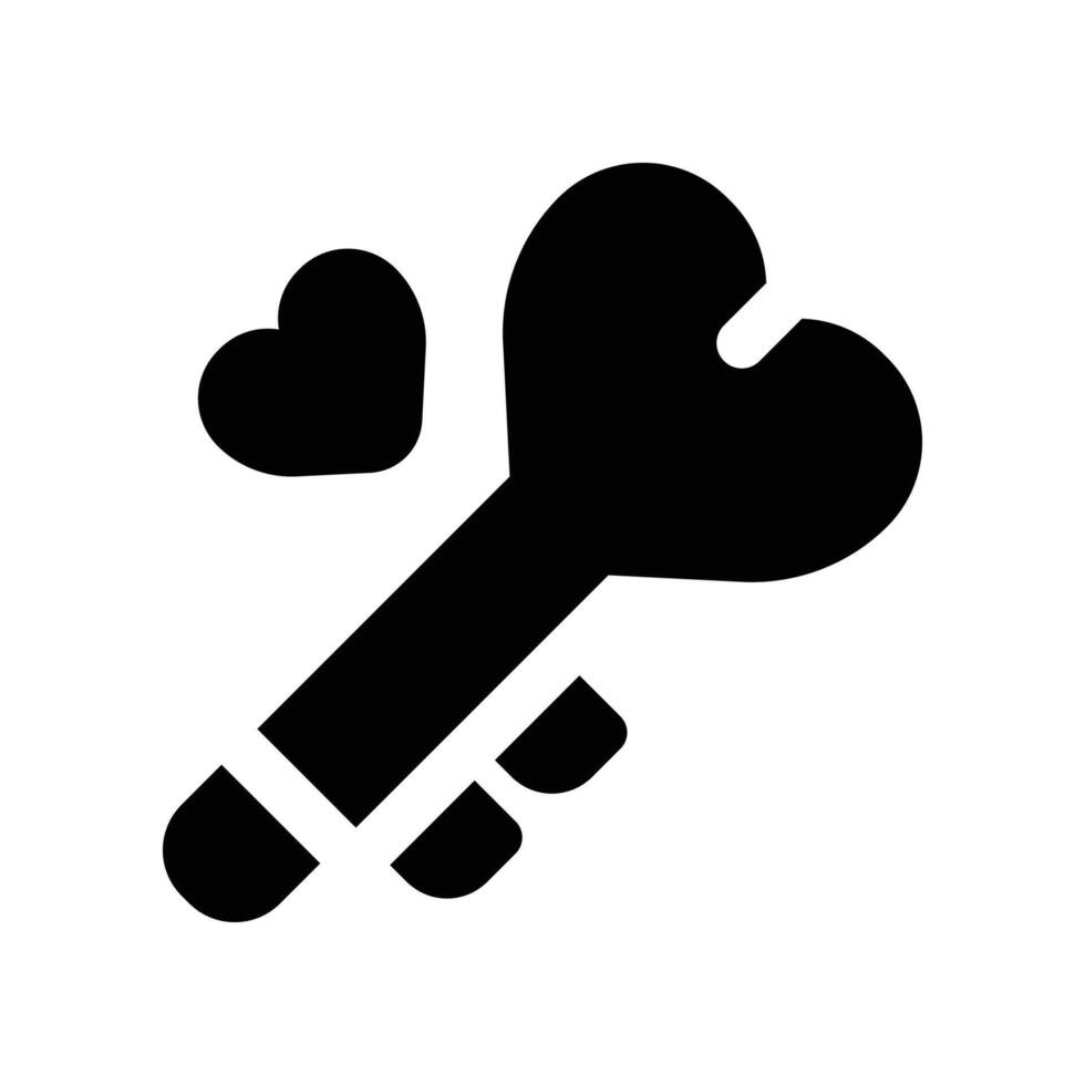 love key icon. glyph icon for your website, mobile, presentation, and logo design. vector