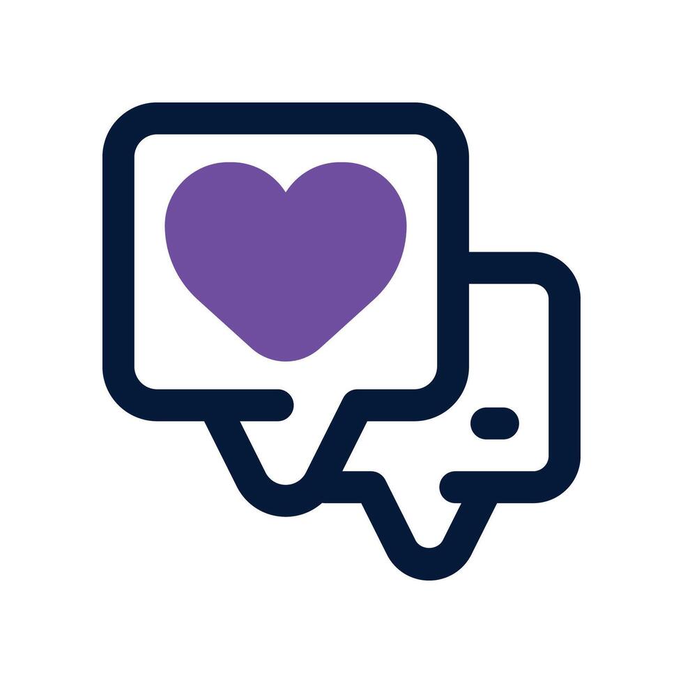 love chat icon. dual tone icon for your website, mobile, presentation, and logo design. vector