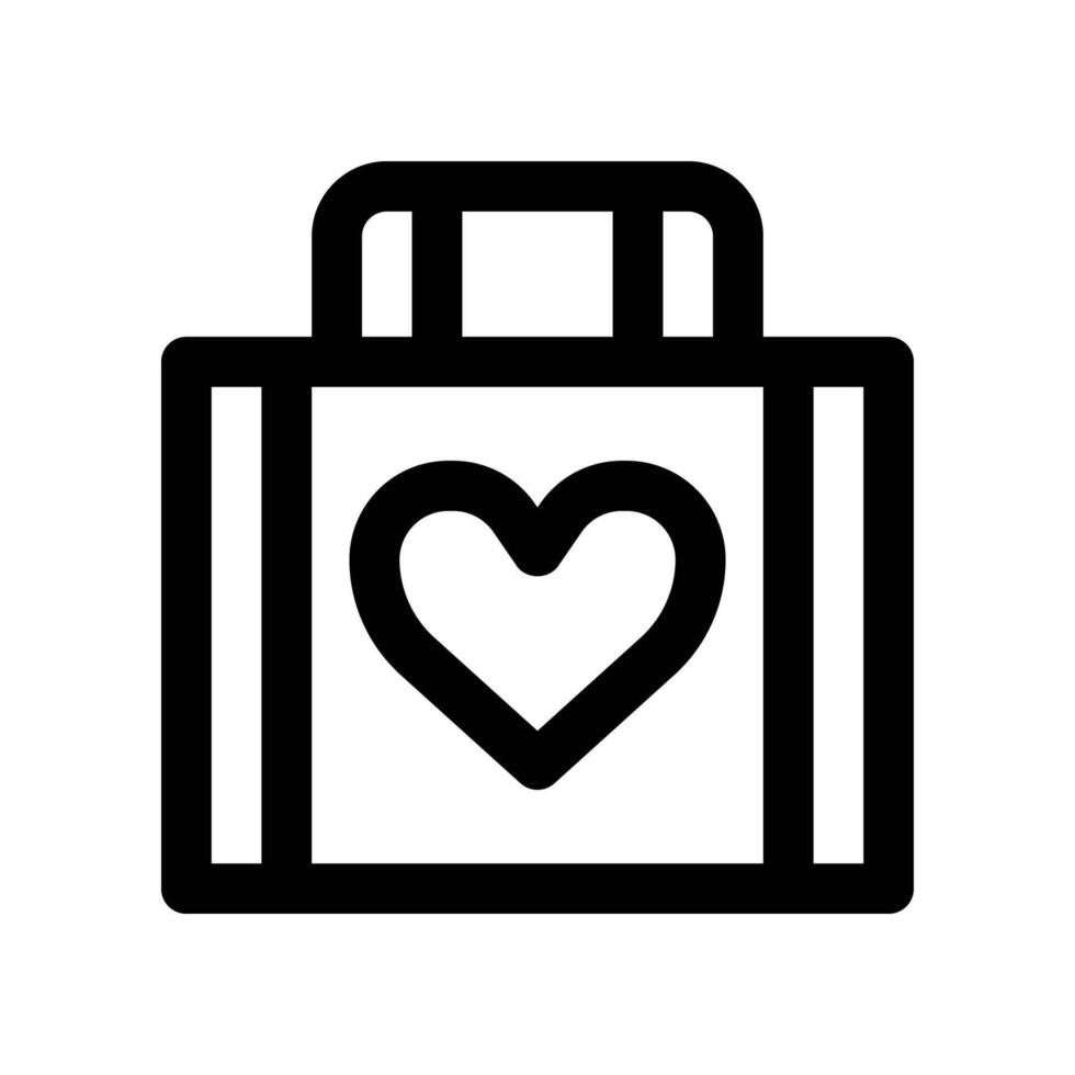 suitcase icon. line icon for your website, mobile, presentation, and logo design. vector