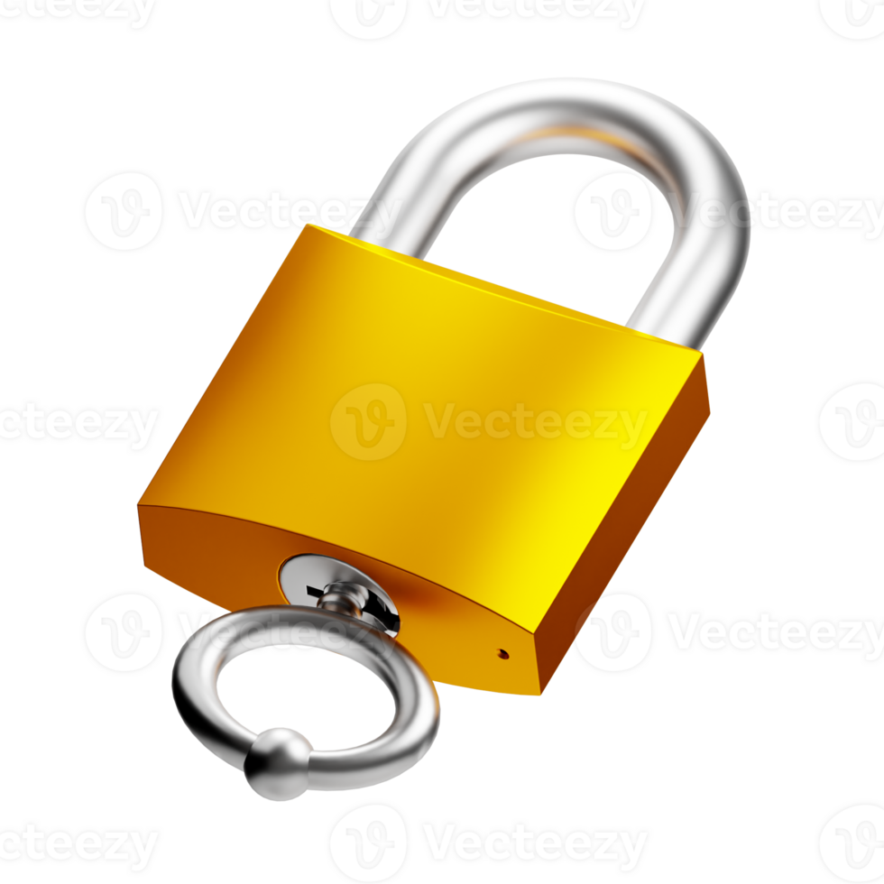 3d ilustración bloqueado png