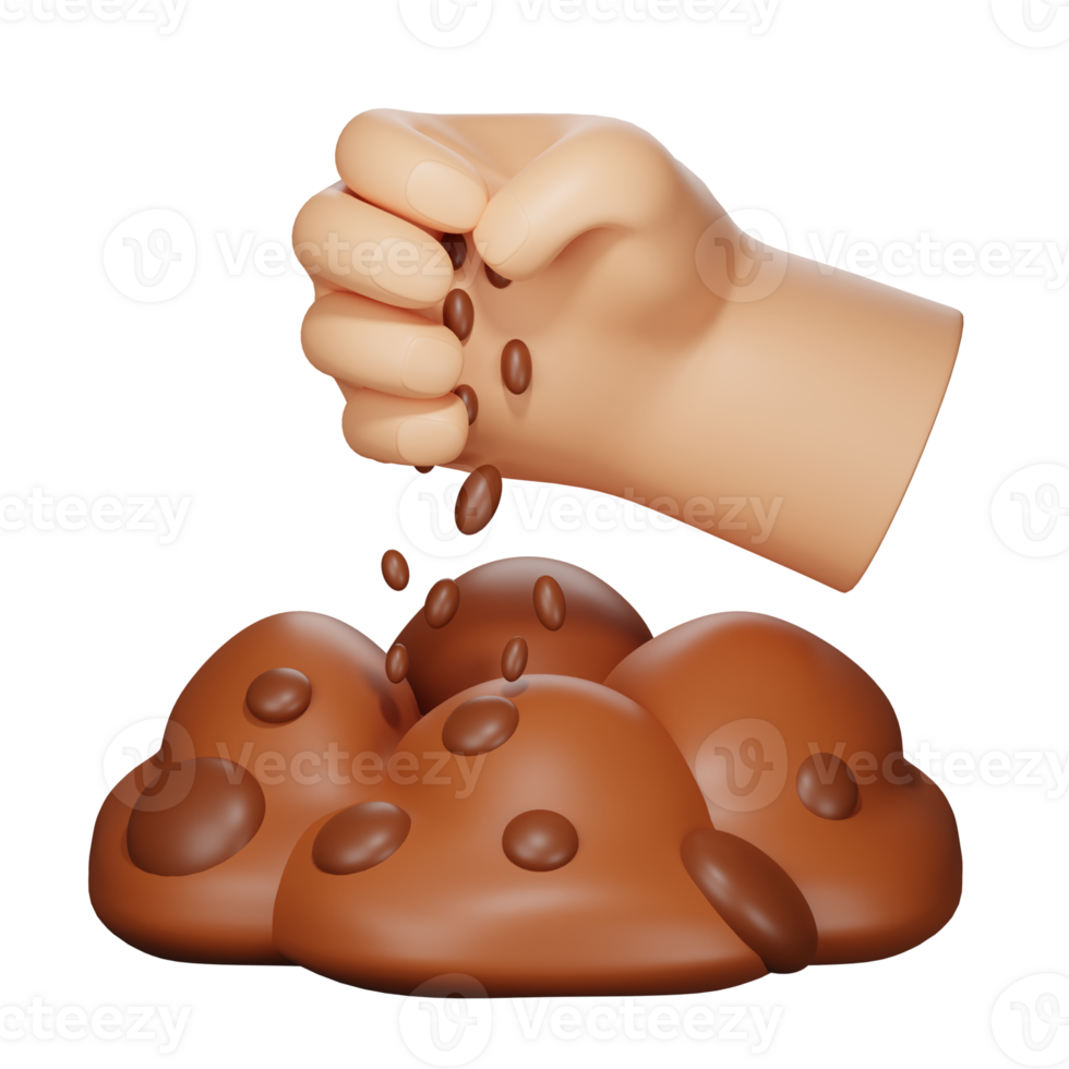 3D Illustration sowing png
