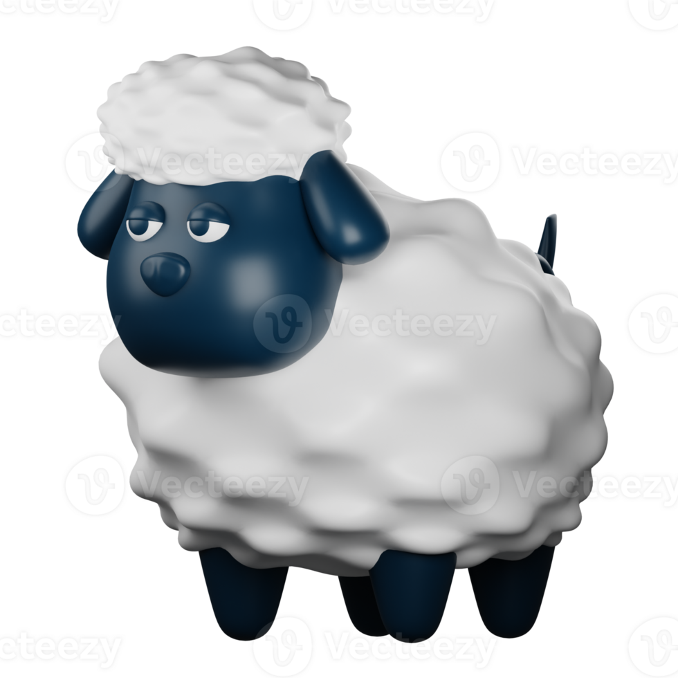 3D Illustration sheep png