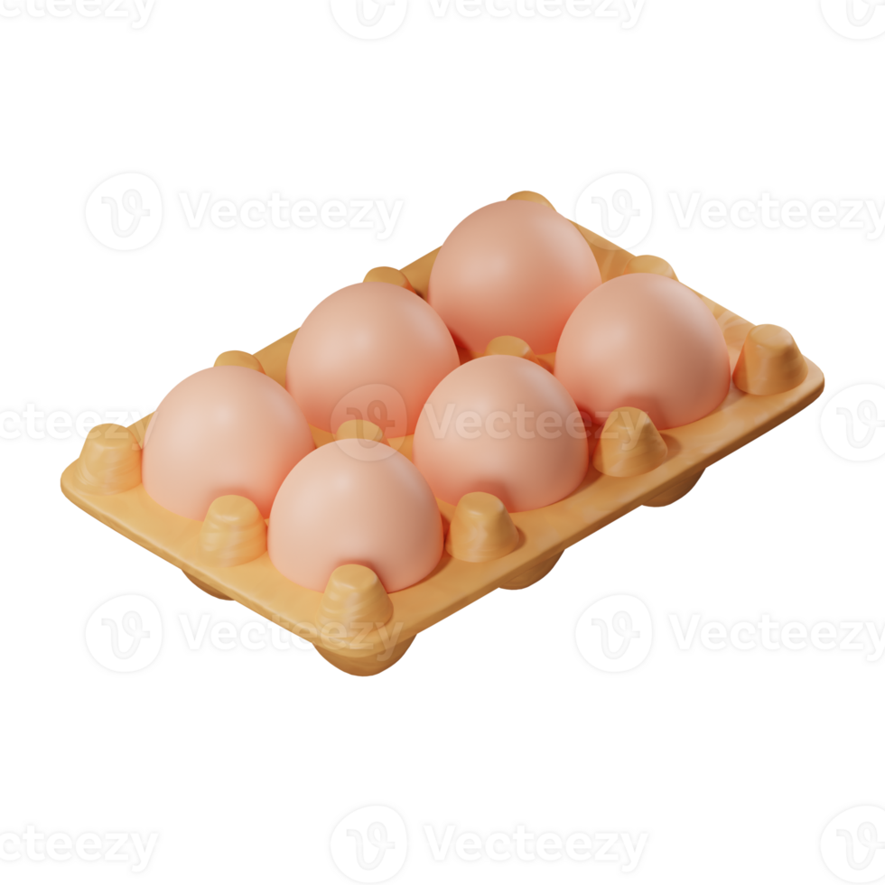 3D Illustration eggs png