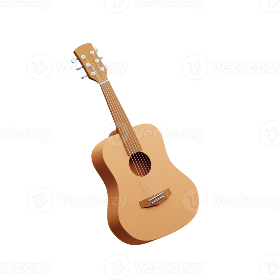 3D Illustration guitar png