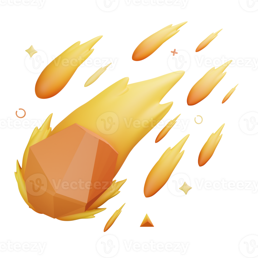 3D Illustration meteor png
