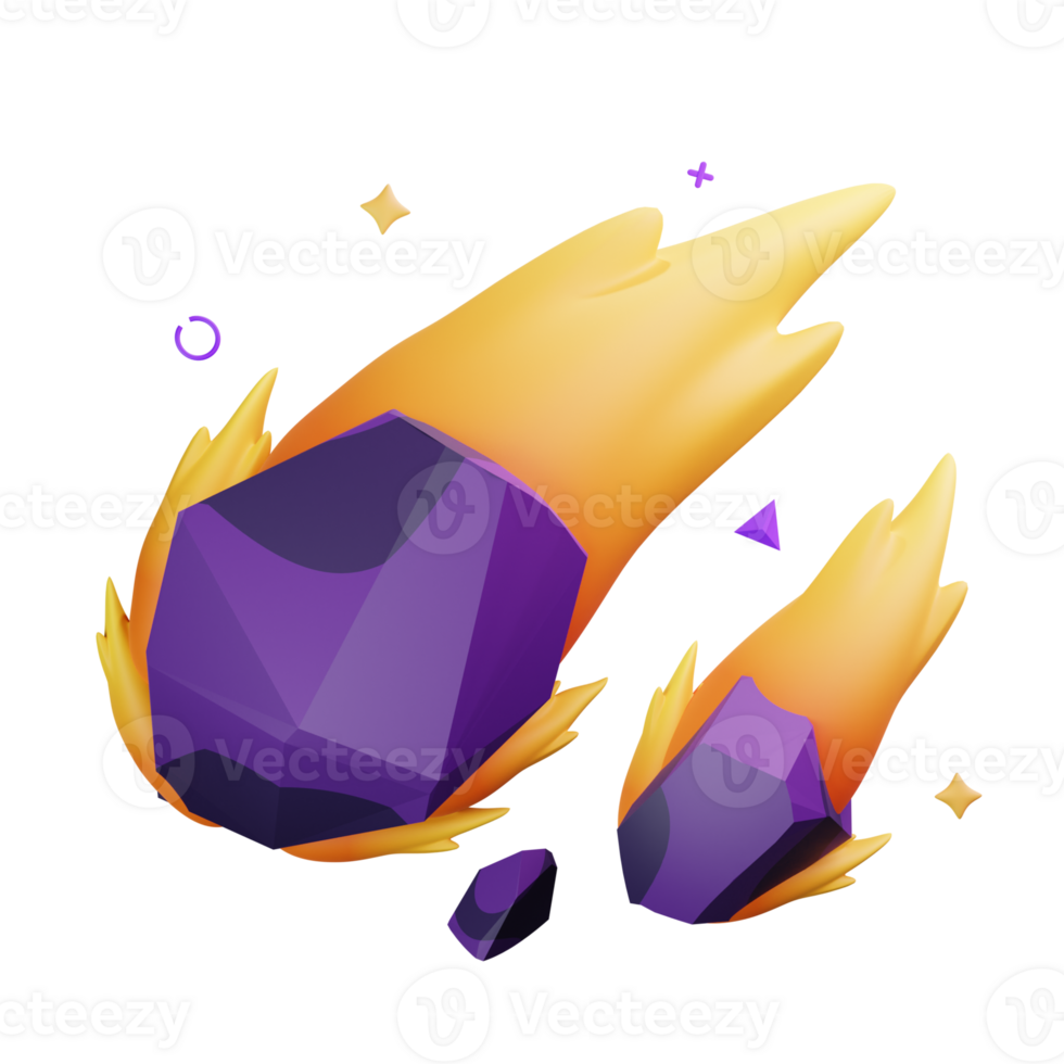 3D Illustration comet png