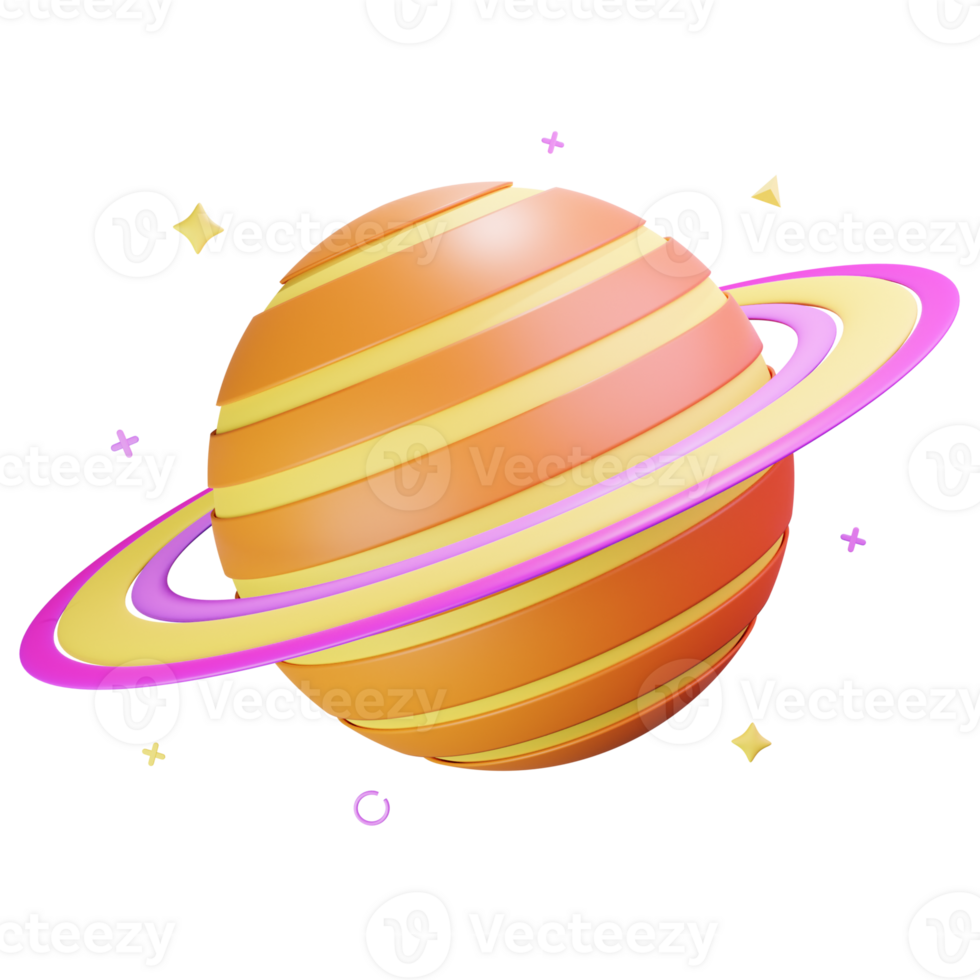 3D Illustration saturn png
