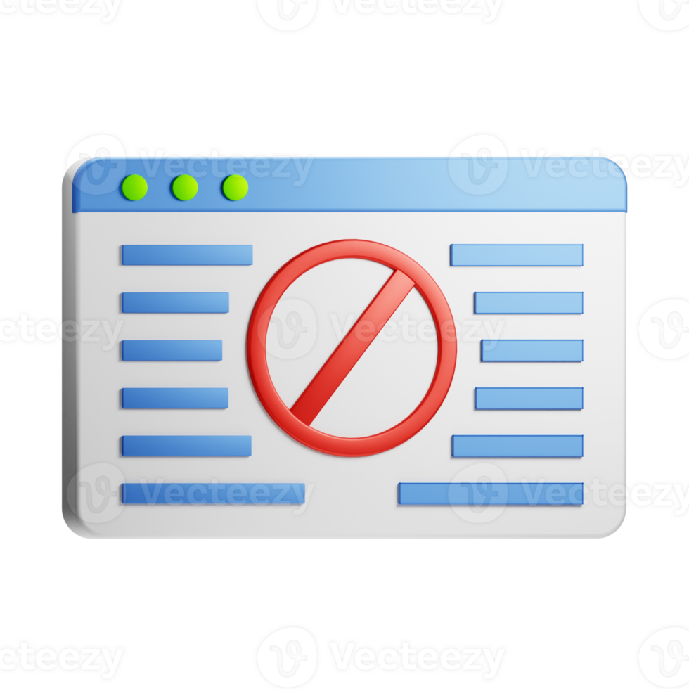 3D Illustration no access png