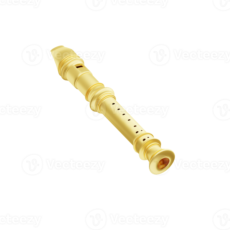 3D Illustration flute png