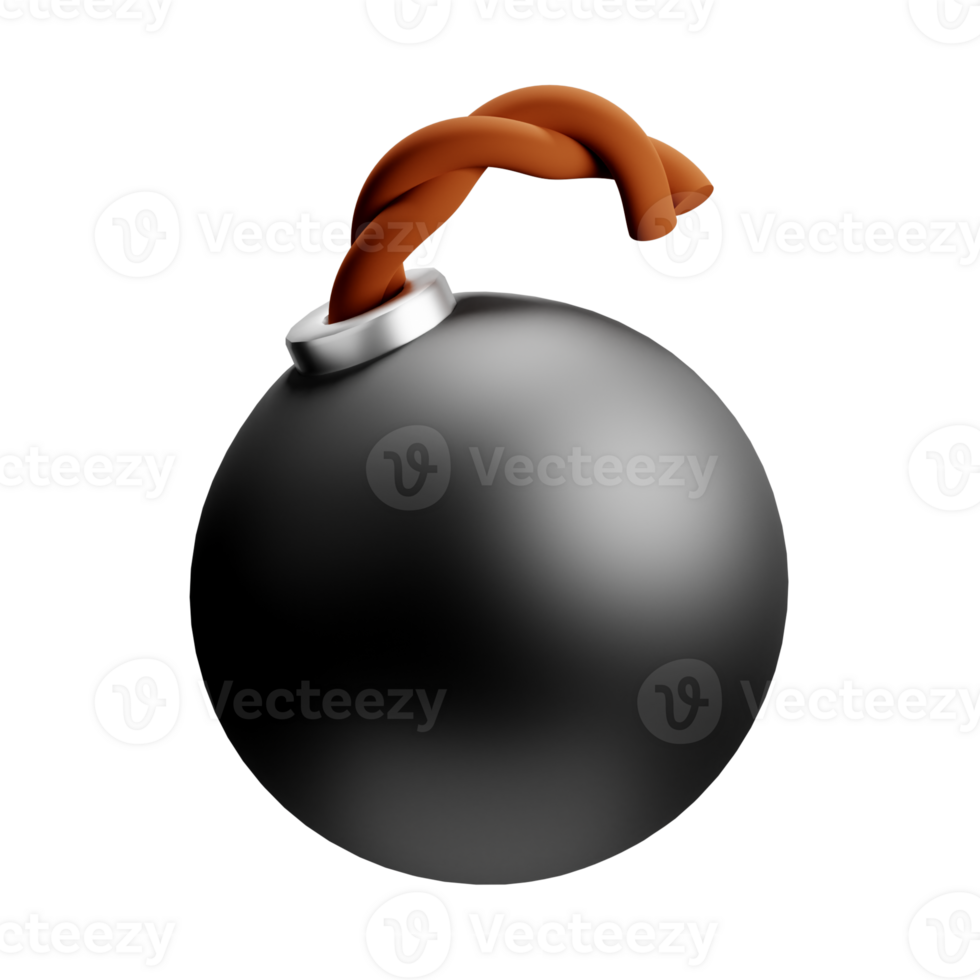 3D Illustration bomb png
