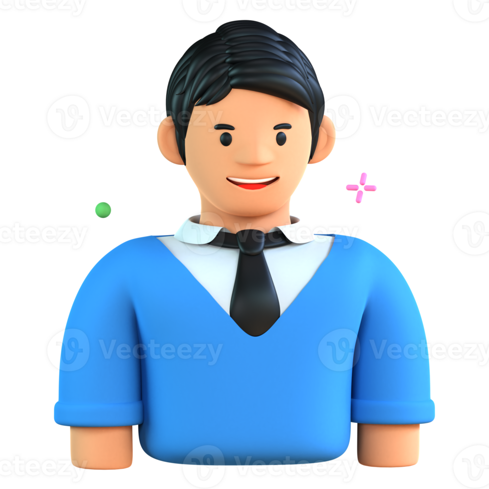 3D Illustration student png