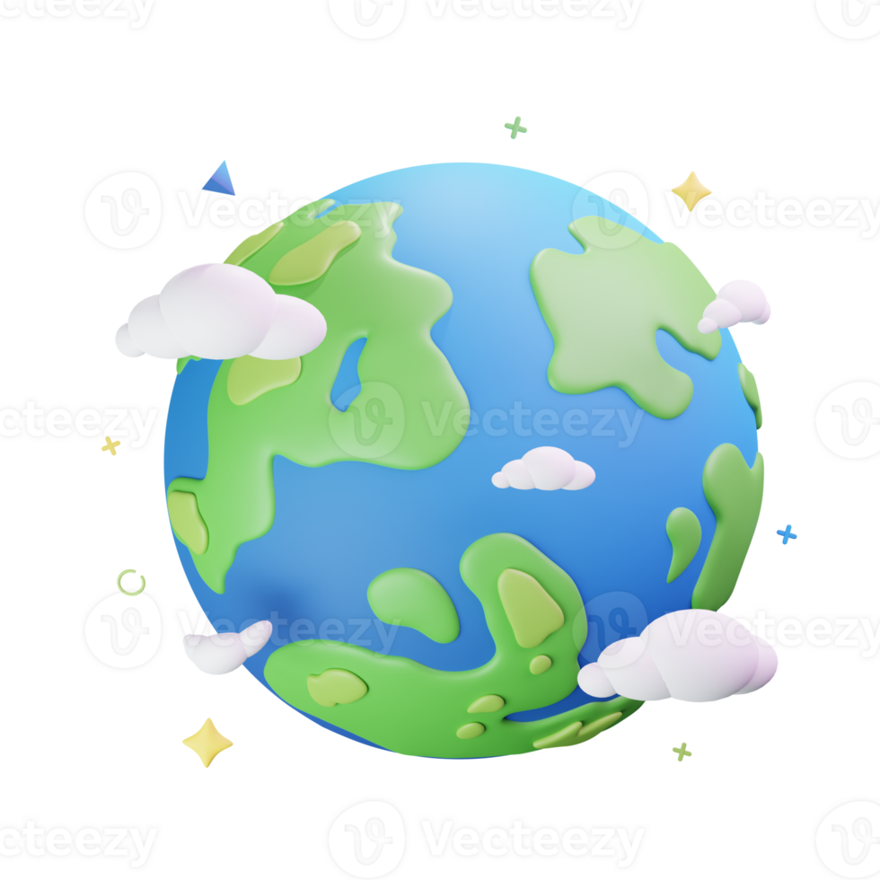 3D Illustration earth png