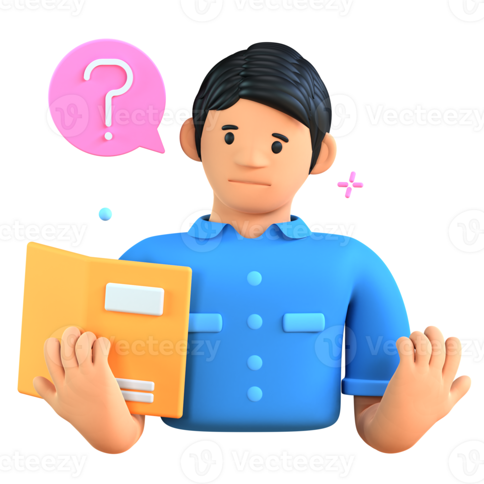 3D Illustration question png