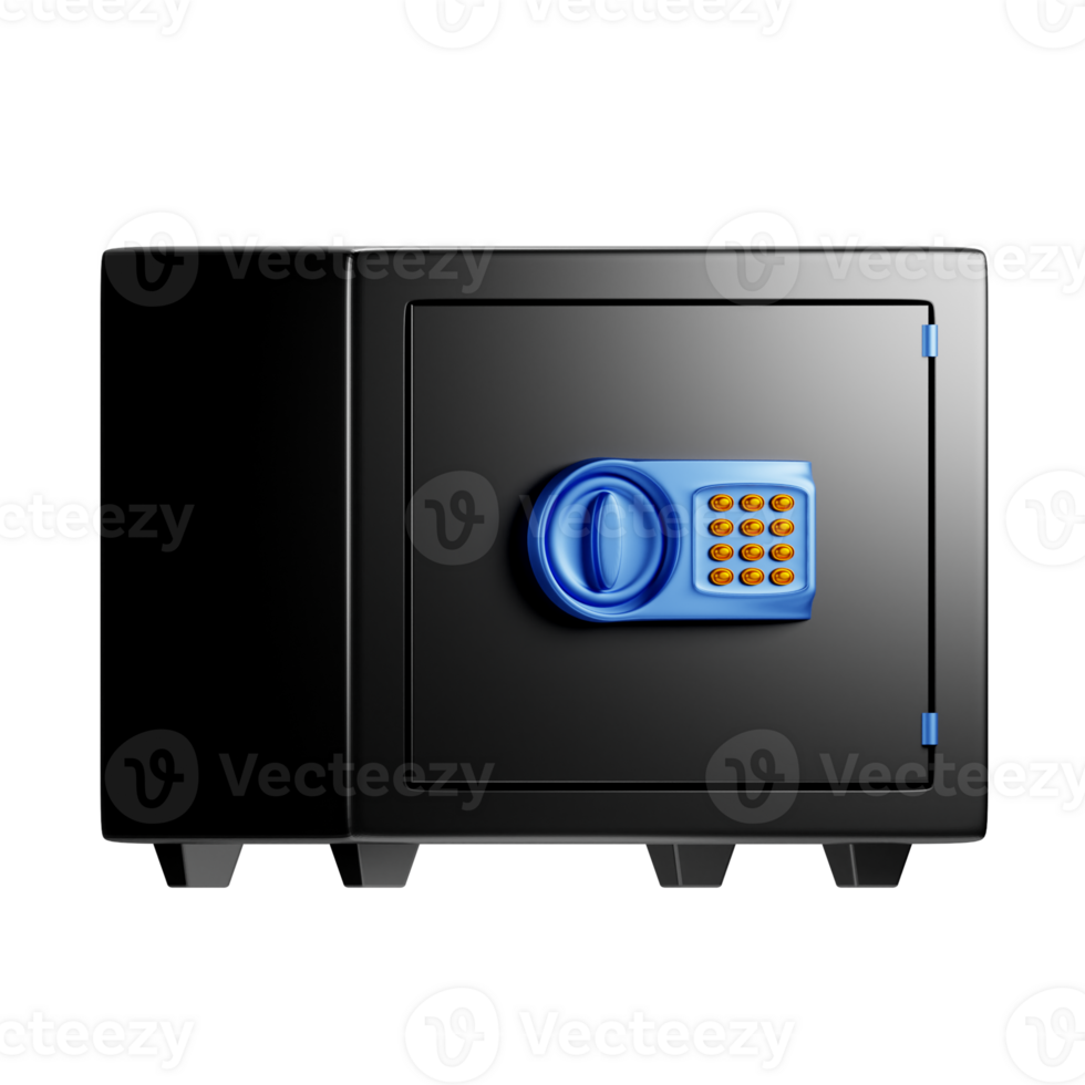 3D Illustration safe deposit box png