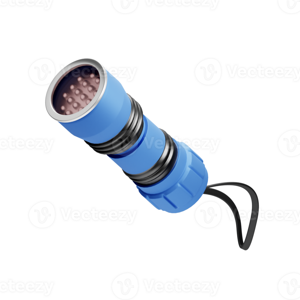3D Illustration flashlight png