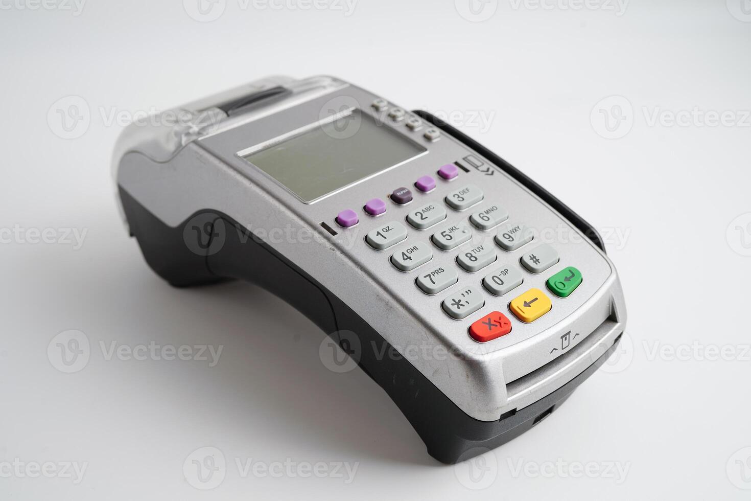 Payment POS terminal for finance and shopping business and technology. photo