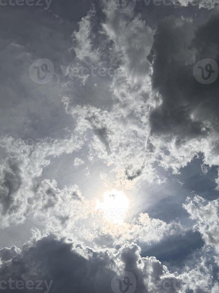 Beautiful form of cumulonimbus clouds blue sky cloud gradient light white background. Beauty clear cloud photo