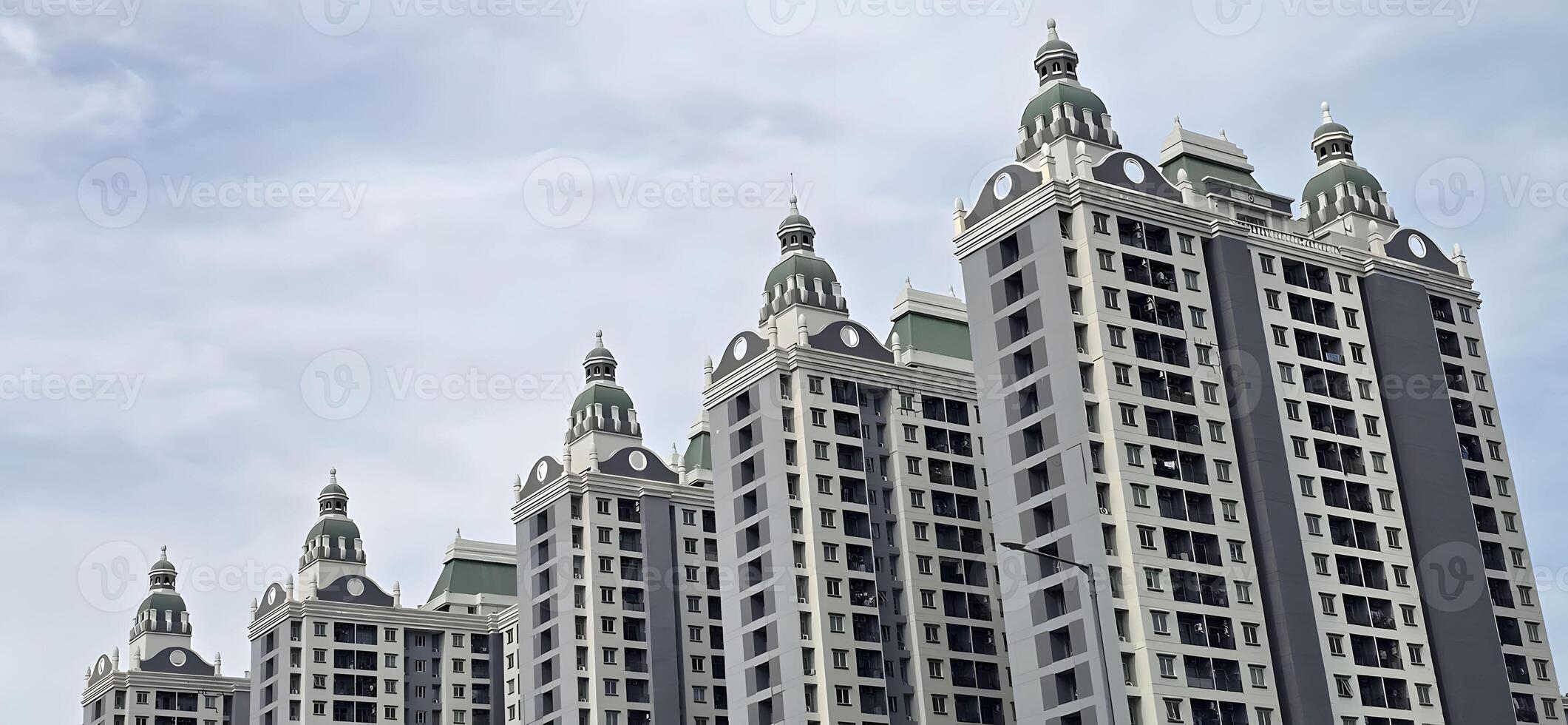 Tall building perspective, professional modern building skyscraper, tall apartment, business background, business template background, presentation background for your creative content photo