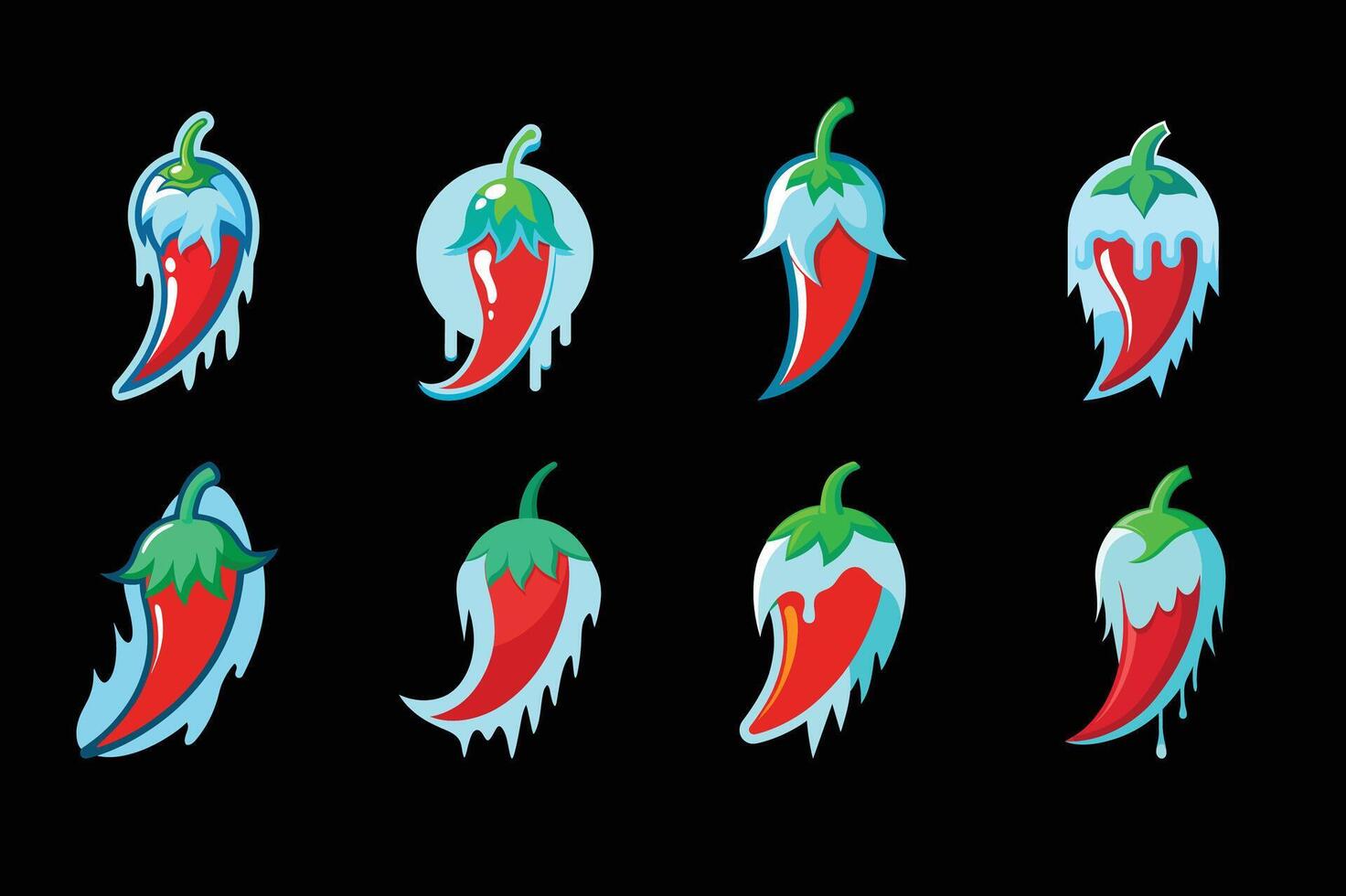 Chili pepper logo illustration vector