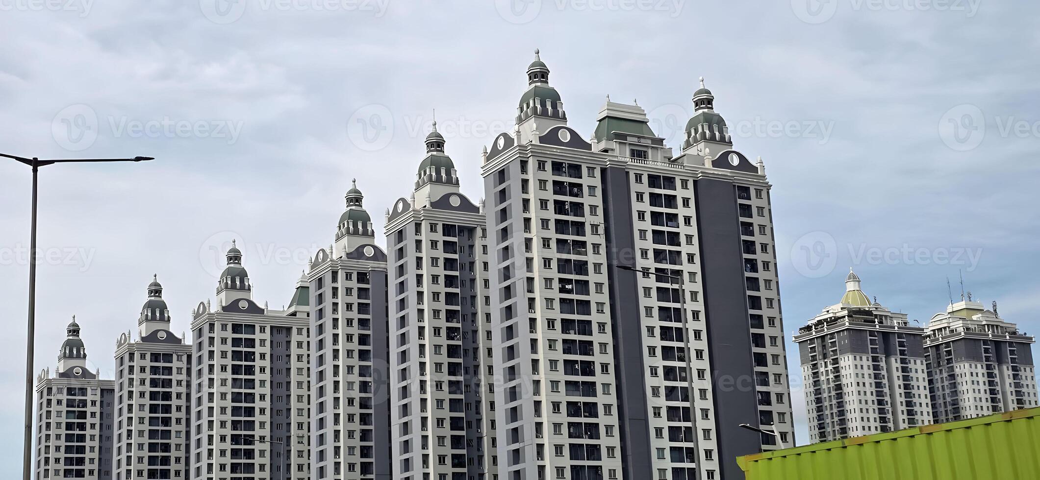 Tall building perspective, professional modern building skyscraper, tall apartment, business background, business template background, presentation background for your creative content photo