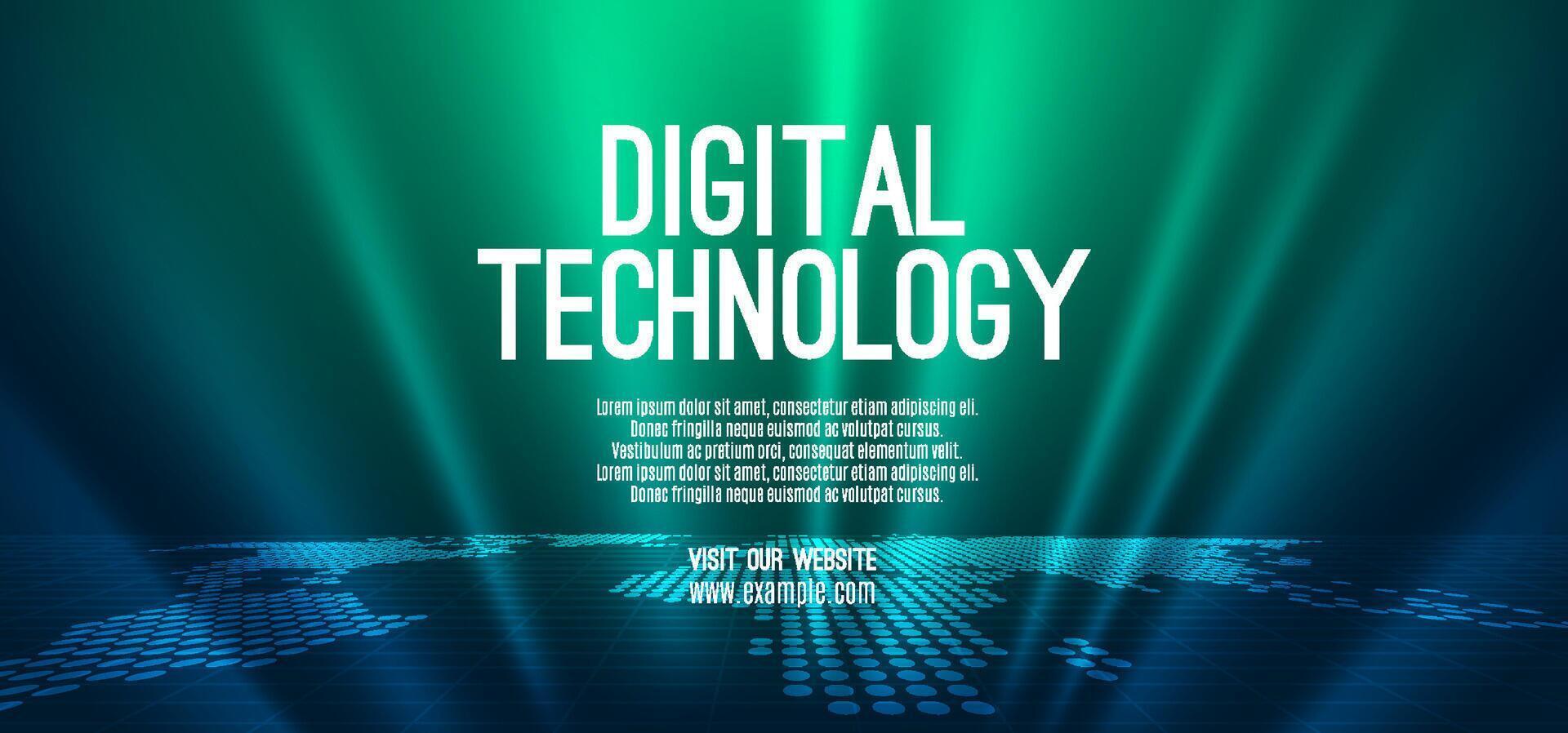 Digital technology speed connect blue green background, cyber nano information, abstract communication, innovation future tech data, internet global network connection, Ai big data, illustration 3d vector